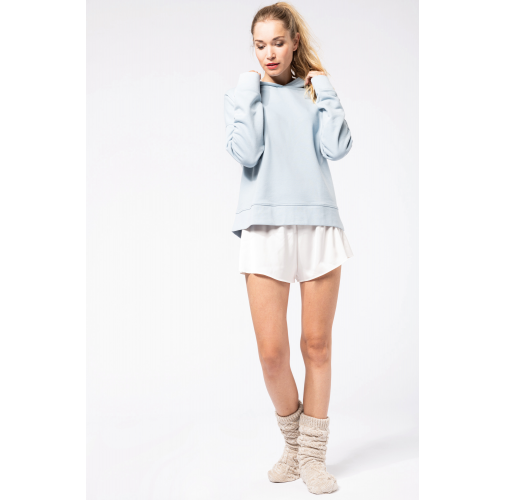 Sudadera Lounge algodón orgánico con capucha mujer
