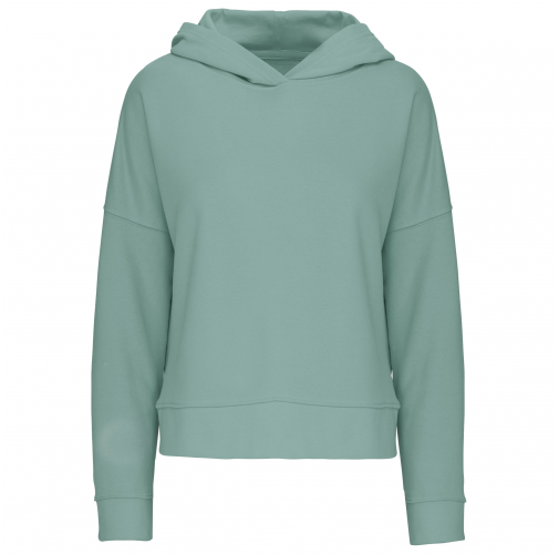 sage Sudadera Lounge algodón orgánico con capucha mujer