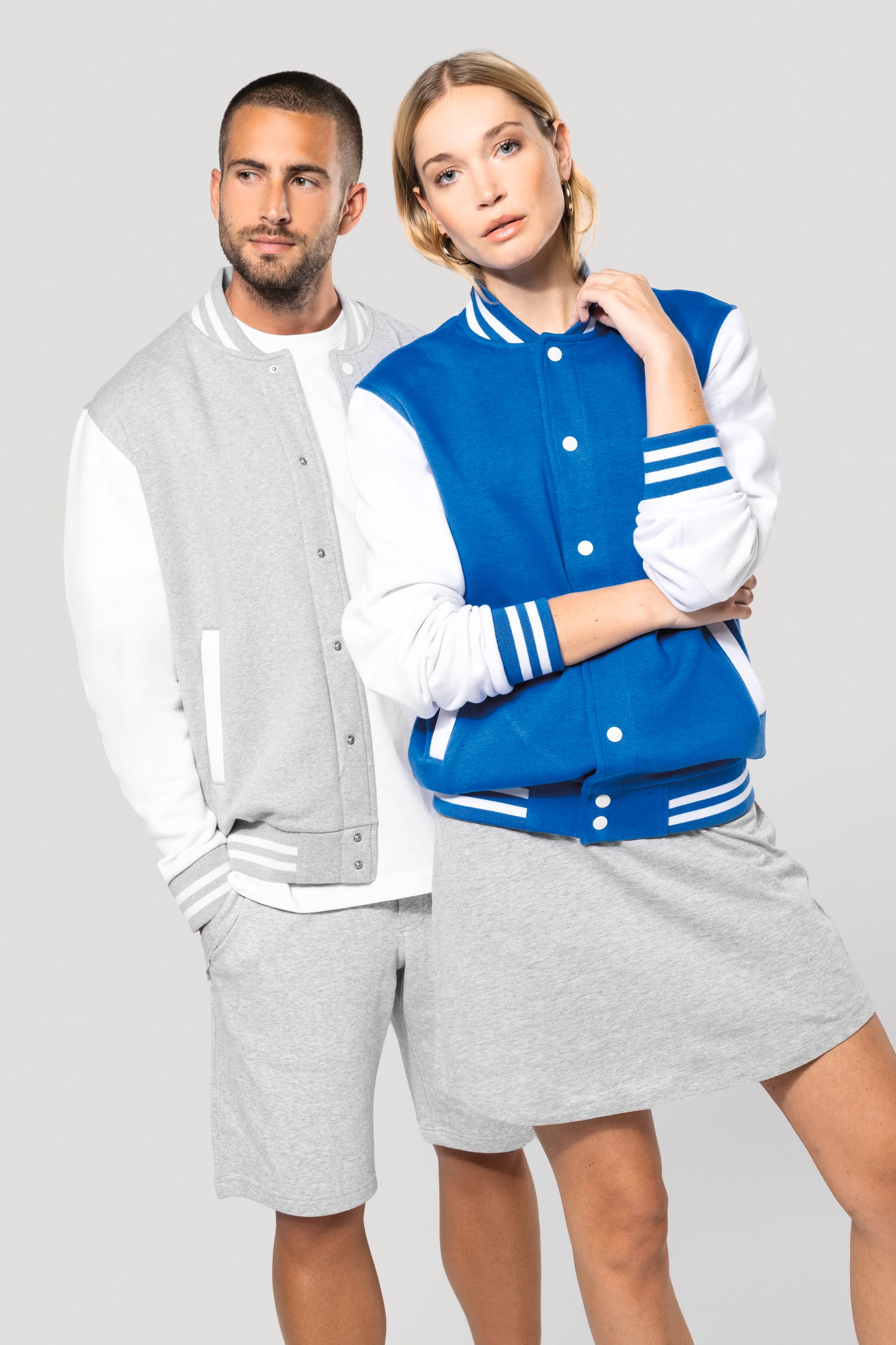 Cazadora béisbolera de felpa unisex