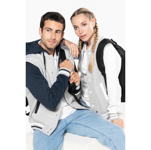 Cazadora béisbolera de felpa unisex