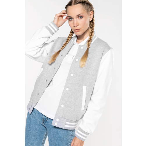 Cazadora béisbolera de felpa unisex