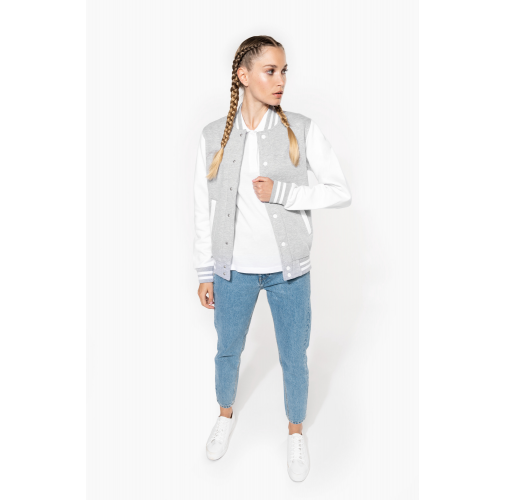 Cazadora béisbolera de felpa unisex