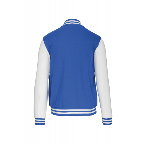 light royal blue / white Cazadora béisbolera de felpa unisex