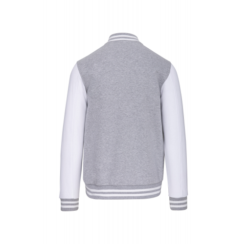 oxford grey / white Cazadora béisbolera de felpa unisex
