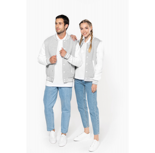 Cazadora béisbolera de felpa unisex