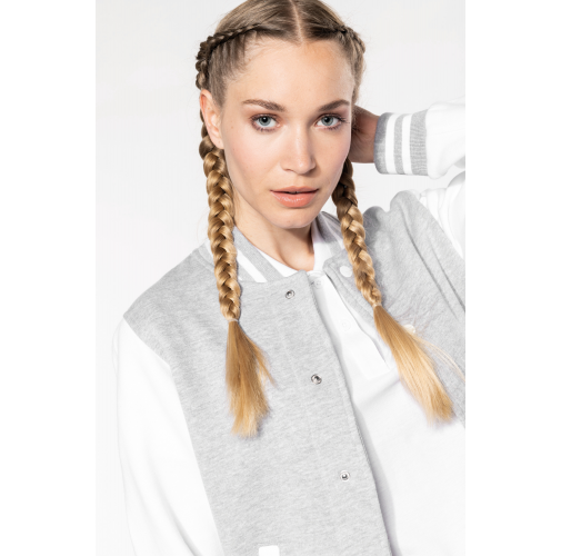 Cazadora béisbolera de felpa unisex
