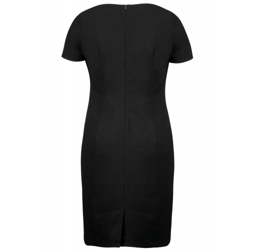 black Vestido manga corta