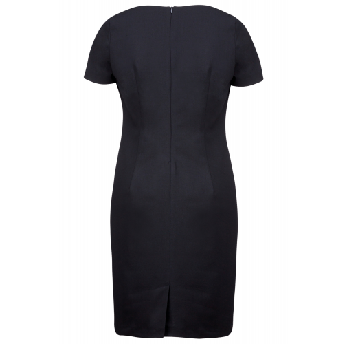 navy Vestido manga corta