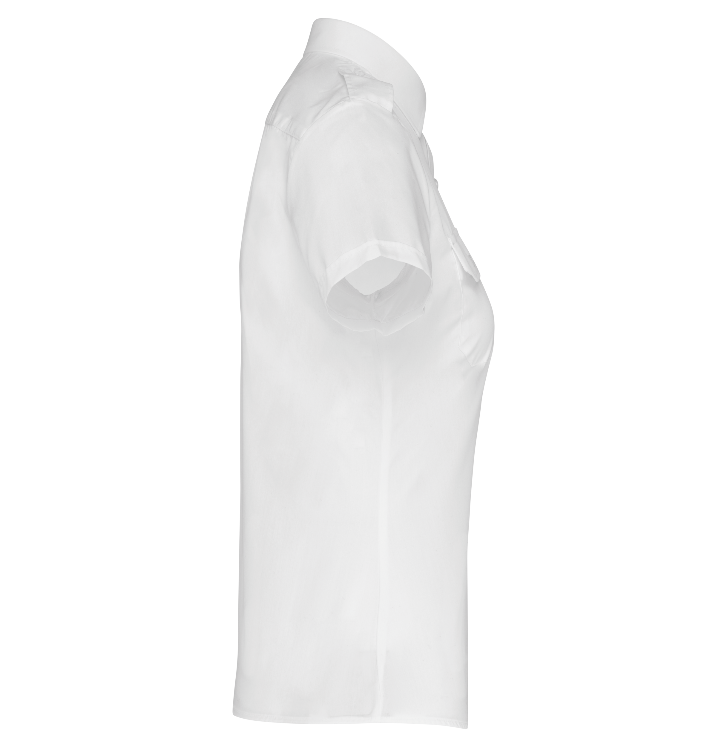 black Camisa piloto manga corta mujer