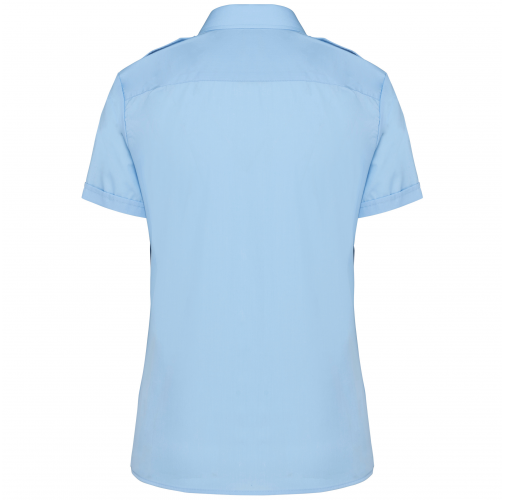 sky blue Camisa piloto manga corta mujer