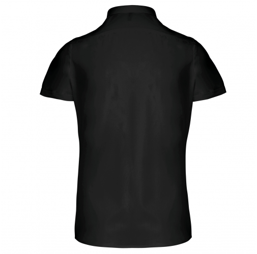 black Camisa piloto manga corta mujer