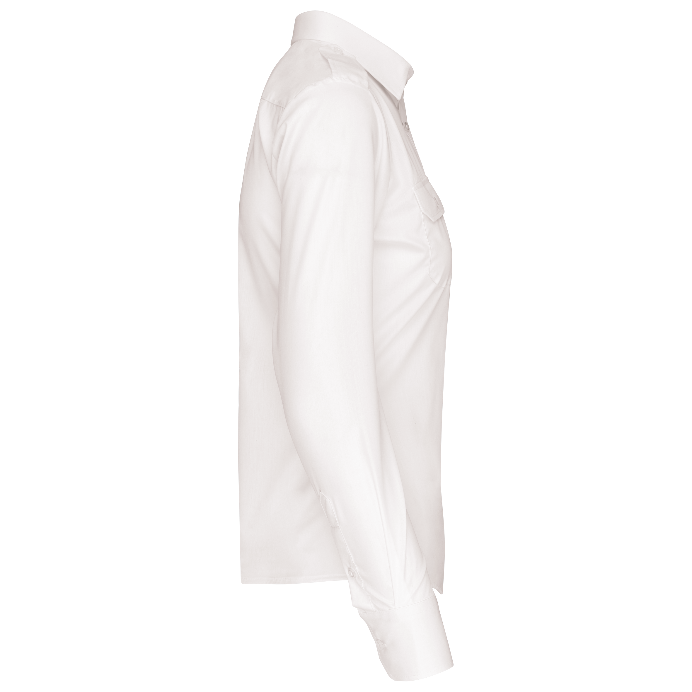 black Camisa piloto manga larga mujer