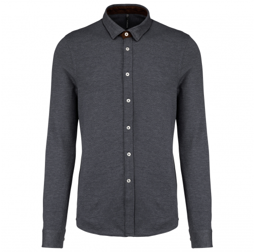 jacquard dark grey Camisa Jacquard Manga larga