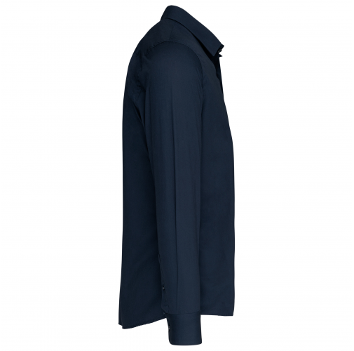 navy Camisa popelina manga larga hombre