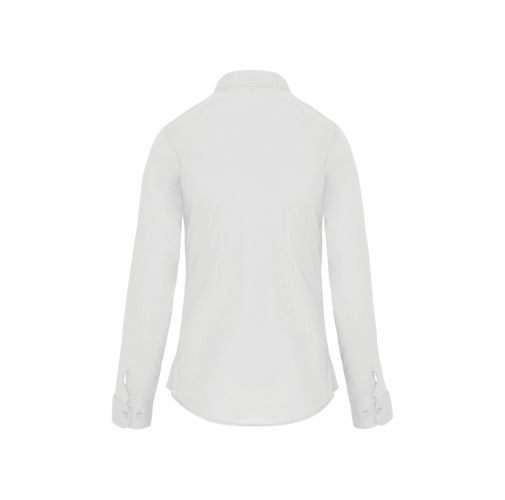 white Camisa cuello mao manga larga mujer