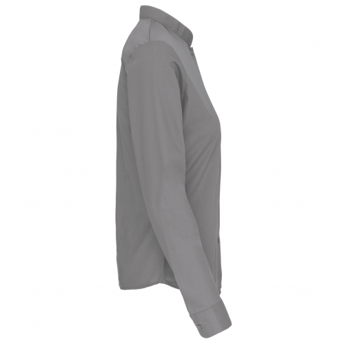 silver Camisa cuello mao manga larga mujer