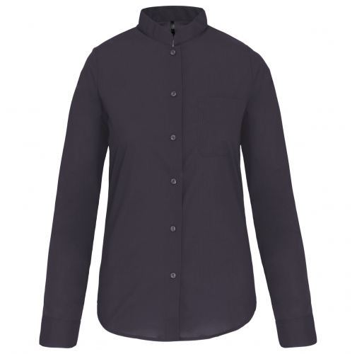 zinc Camisa cuello mao manga larga mujer