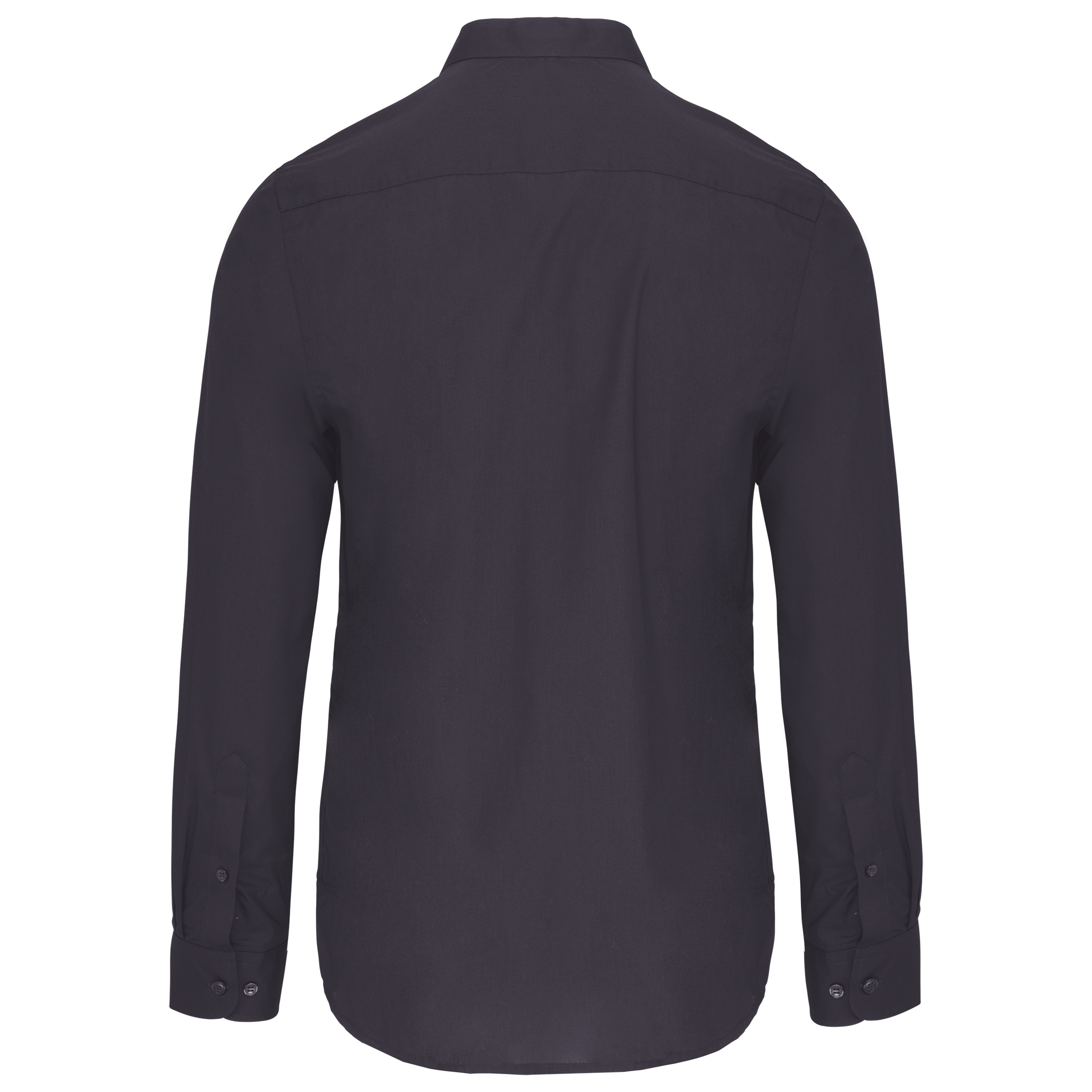 black Camisa cuello mao manga larga hombre