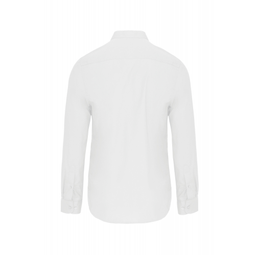 white Camisa cuello mao manga larga hombre