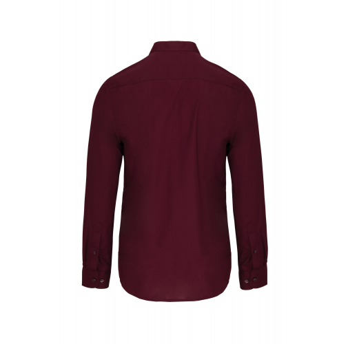 wine Camisa cuello mao manga larga hombre