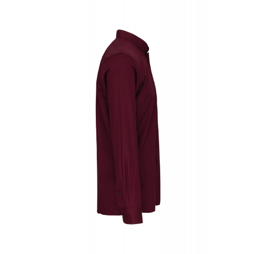wine Camisa cuello mao manga larga hombre