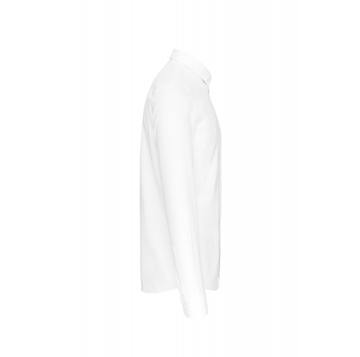 white Camisa oxford lavada manga larga