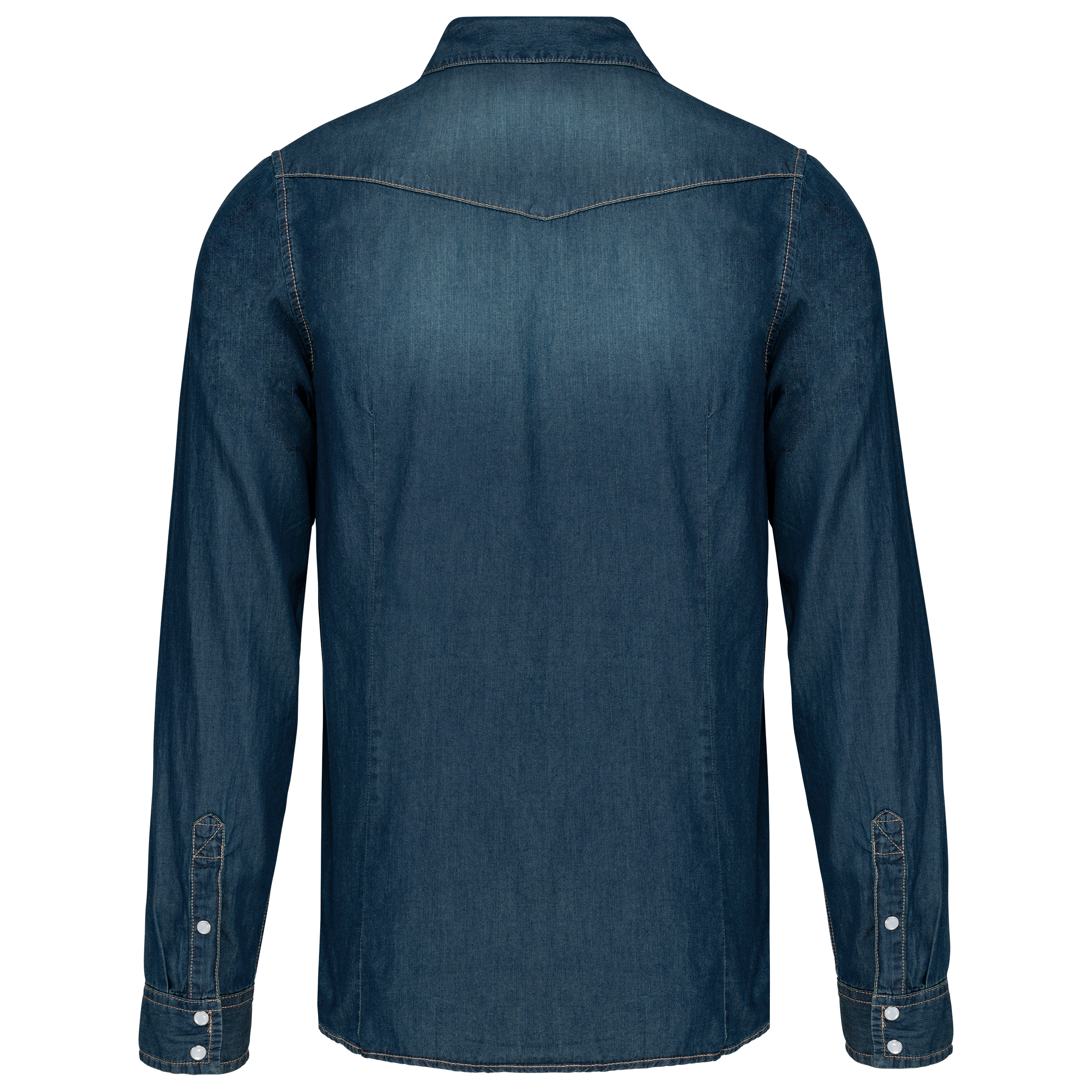 Camisa denim manga larga hombre