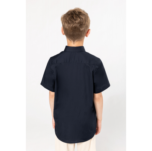 Camisa popelina manga corta niños