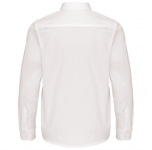 white Camisa popelina manga larga niños