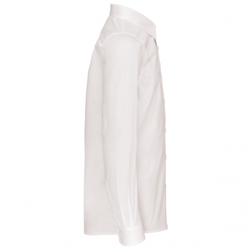 white Camisa popelina manga larga niños