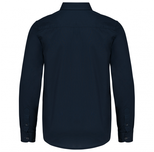 navy Camisa popelina manga larga niños