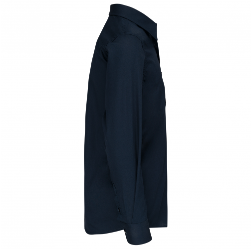 navy Camisa popelina manga larga niños