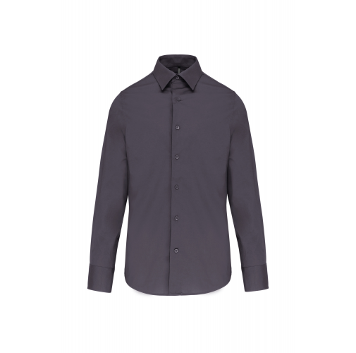 zinc Camisa ajustado no-plancha manga larga hombre