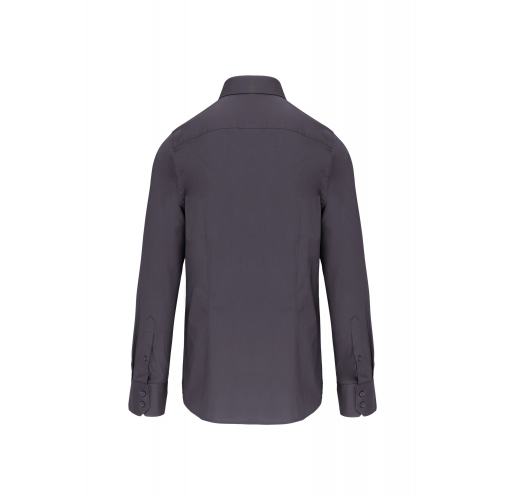 zinc Camisa ajustado no-plancha manga larga hombre