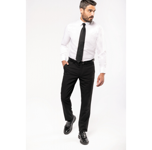 Camisa ajustado no-plancha manga larga hombre