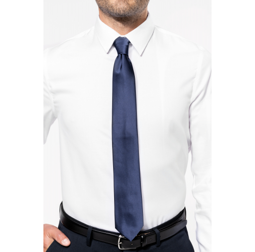 Camisa ajustado no-plancha manga larga hombre