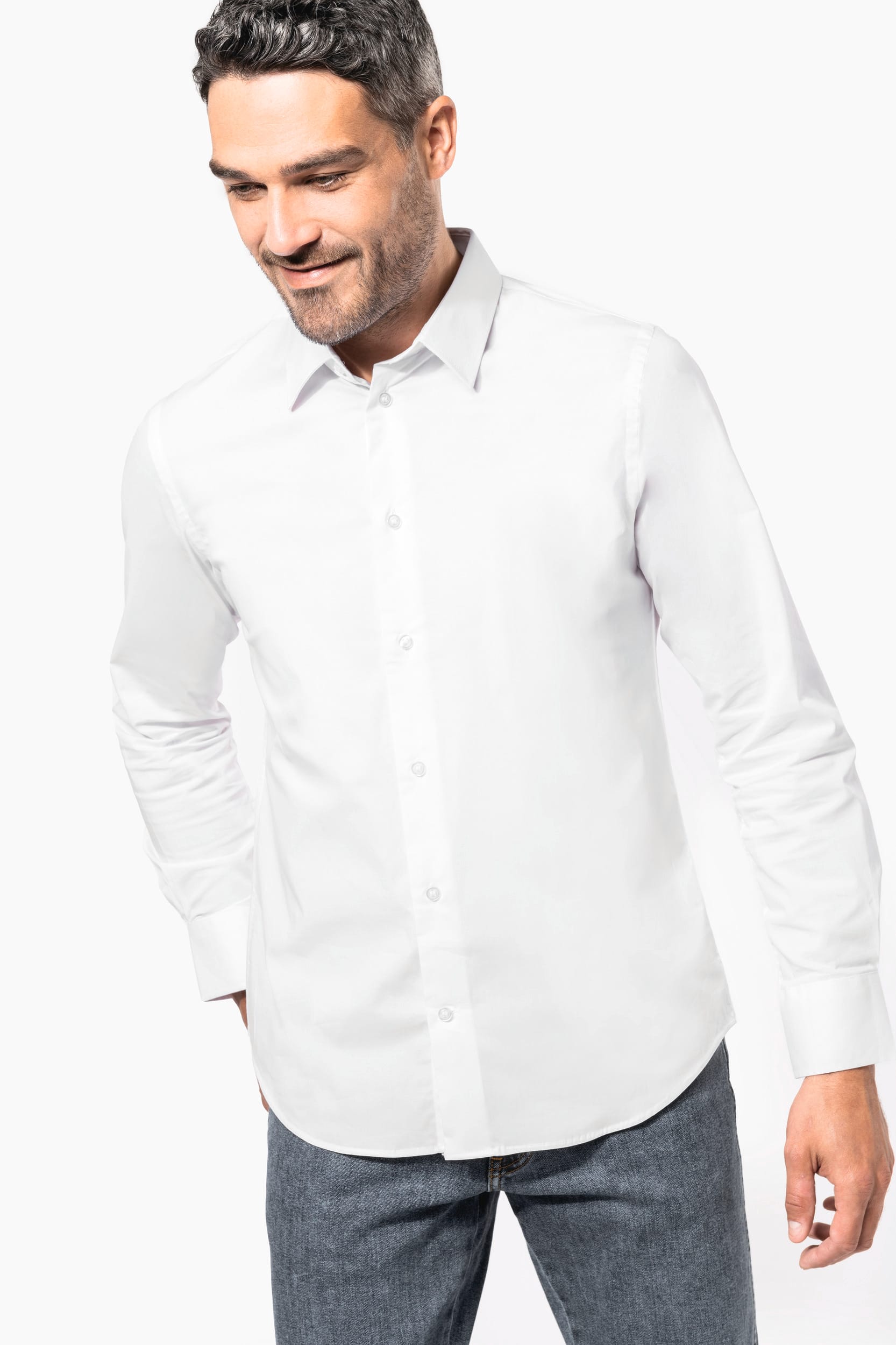 CAMISA STRECH MANGA LARGA HOMBRE