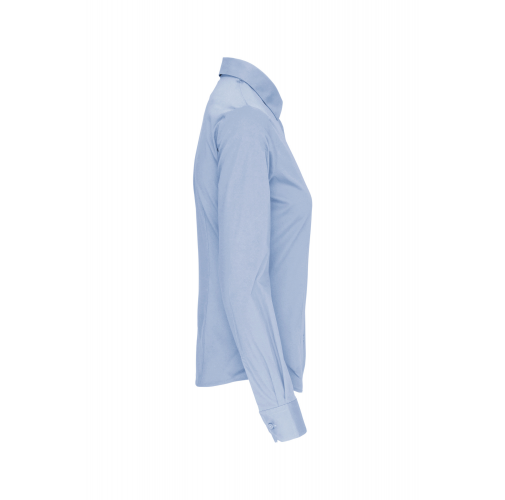 light blue Camisa stretch manga larga mujer