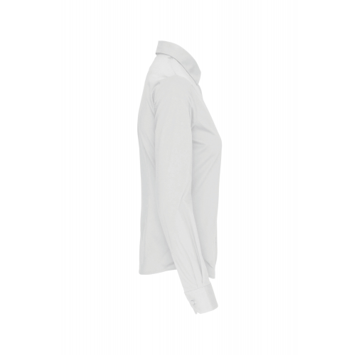 white Camisa stretch manga larga mujer