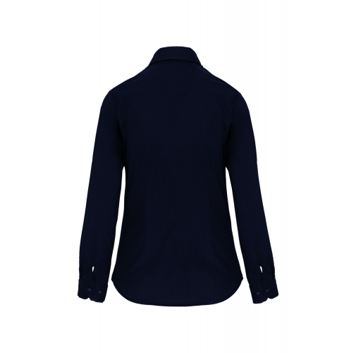 navy Camisa stretch manga larga mujer