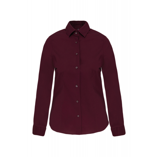wine Camisa stretch manga larga mujer