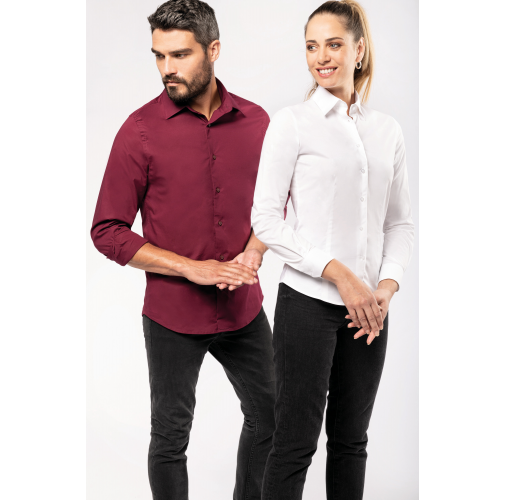 Camisa stretch manga larga mujer