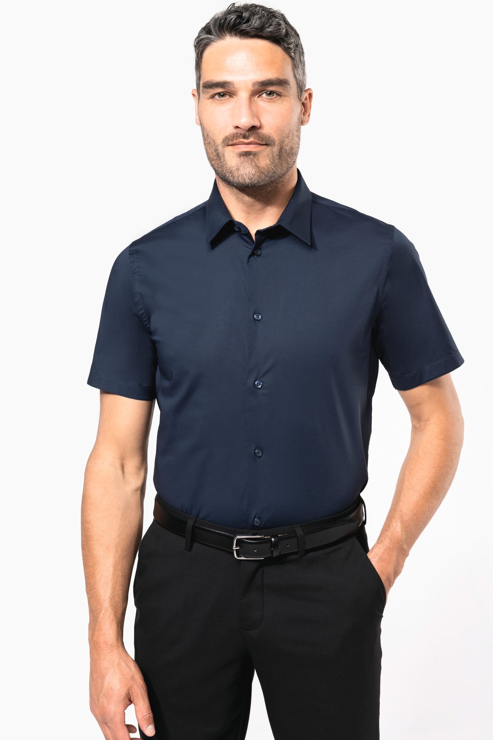 Camisa strech manga corta hombre