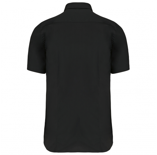 black Camisa strech manga corta hombre