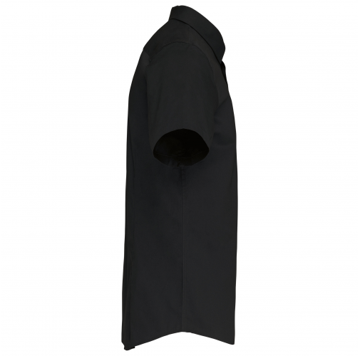 black Camisa strech manga corta hombre