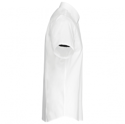 white Camisa strech manga corta hombre