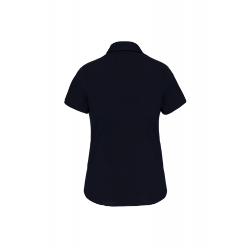 navy Camisa stretch manga corta mujer