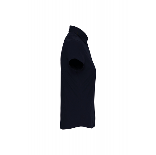 navy Camisa stretch manga corta mujer