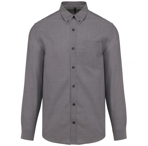 oxford silver Camisa oxford manga larga hombre