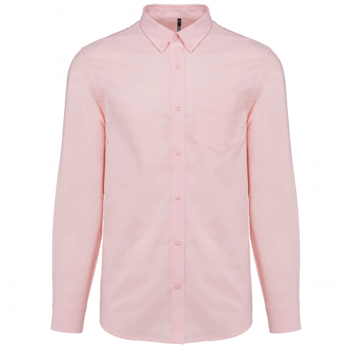 oxford pale pink Camisa oxford manga larga hombre